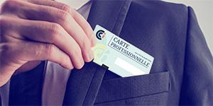 Carte professionnelle d'agent immobilier